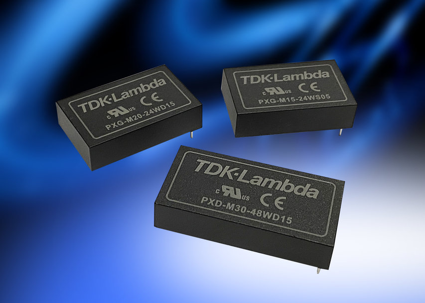 MEDICAL/INDUSTRIAL 15W AND 20W DC-DC CONVERTERS HAVE 5,000VAC ISOLATION AND A WIDE 4:1 INPUT RANGE